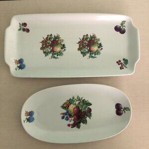 Naaman Israel Fine Porcelain Rectangular and Oval Serving Trays 6”x 13”